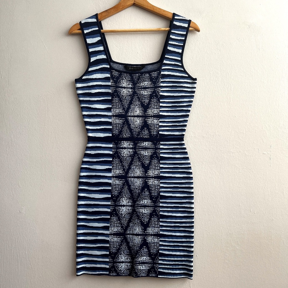 BCBG Body Con Ikat Dress